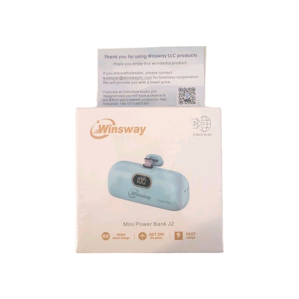 Winsway Mini Power Bank J2 in Teal